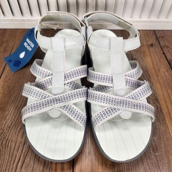 Jambu Bay Water Ready Vegan Sandals Women's Size 10 M Gray White Strappy J2BAY65 - Picture 9 of 11